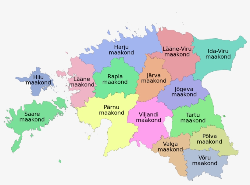 Tiedostoeesti Maakonnad 2006svg Wikipedia - Estonia Counties, transparent png