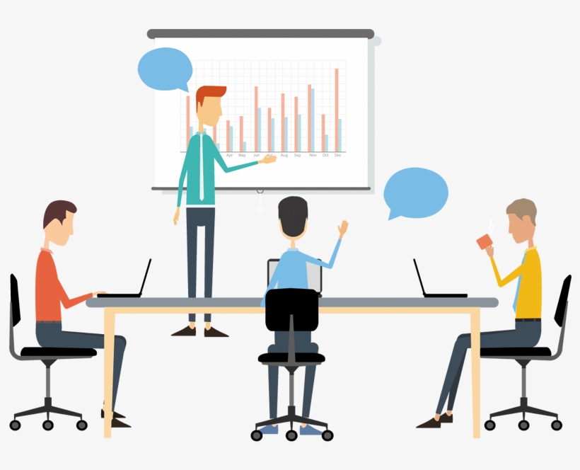 Clip Transparent Businessman Clipart Strong - Cartoon Conference Meeting, transparent png