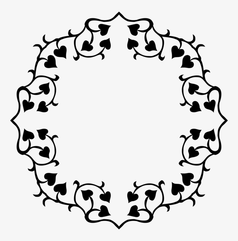 Borders And Frames Art Drawing - Black And White Border Design Png, transparent png