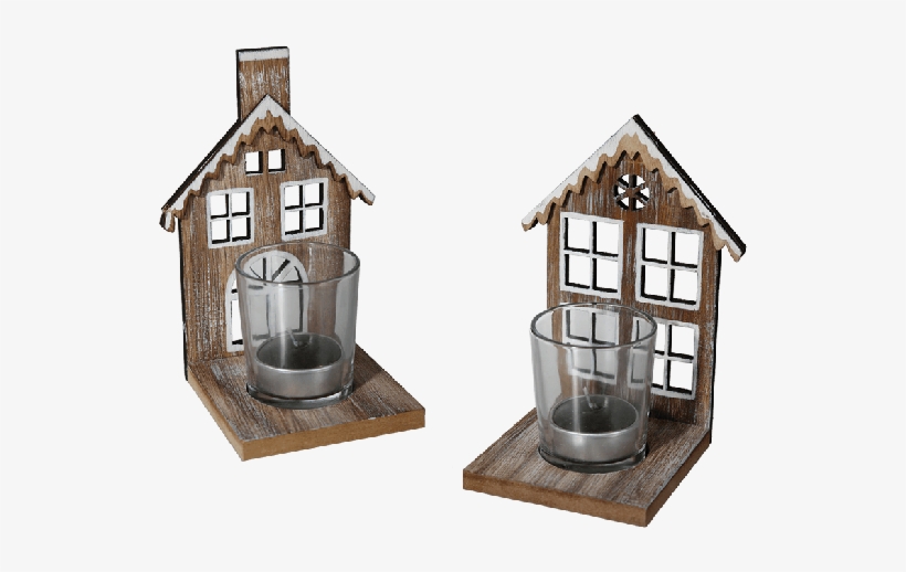 Tea Light Wooden House, transparent png