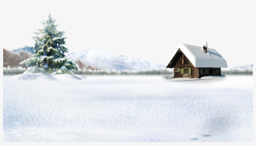 #snow #cabin #christmas #tree #christmastree #snowflake - Snow, transparent png