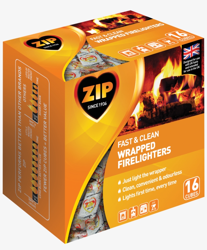 These Highly Effective, Zip Wrapped Firelighters Are - Zip Firelighters, transparent png