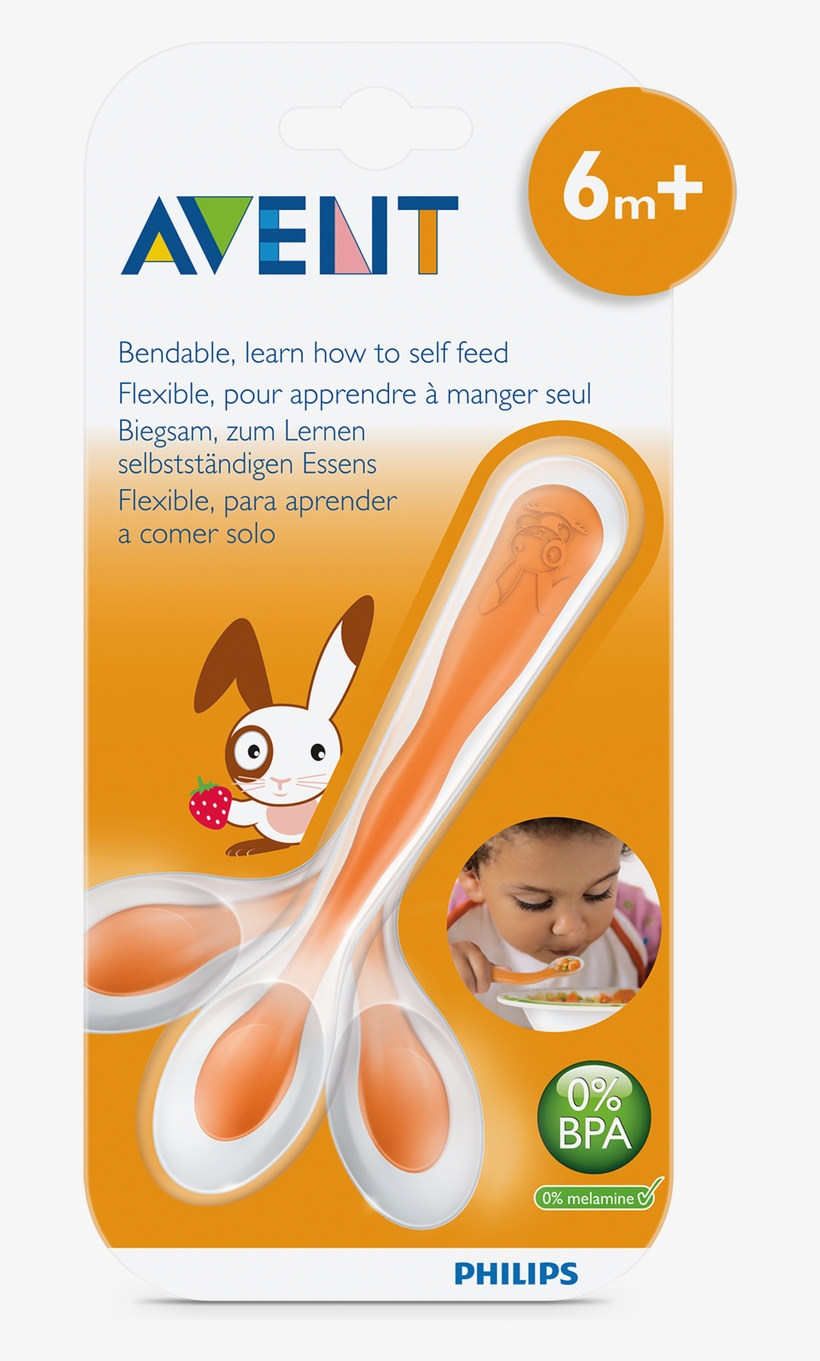 Bendable Learning Spoons 6m - Philips Avent, transparent png