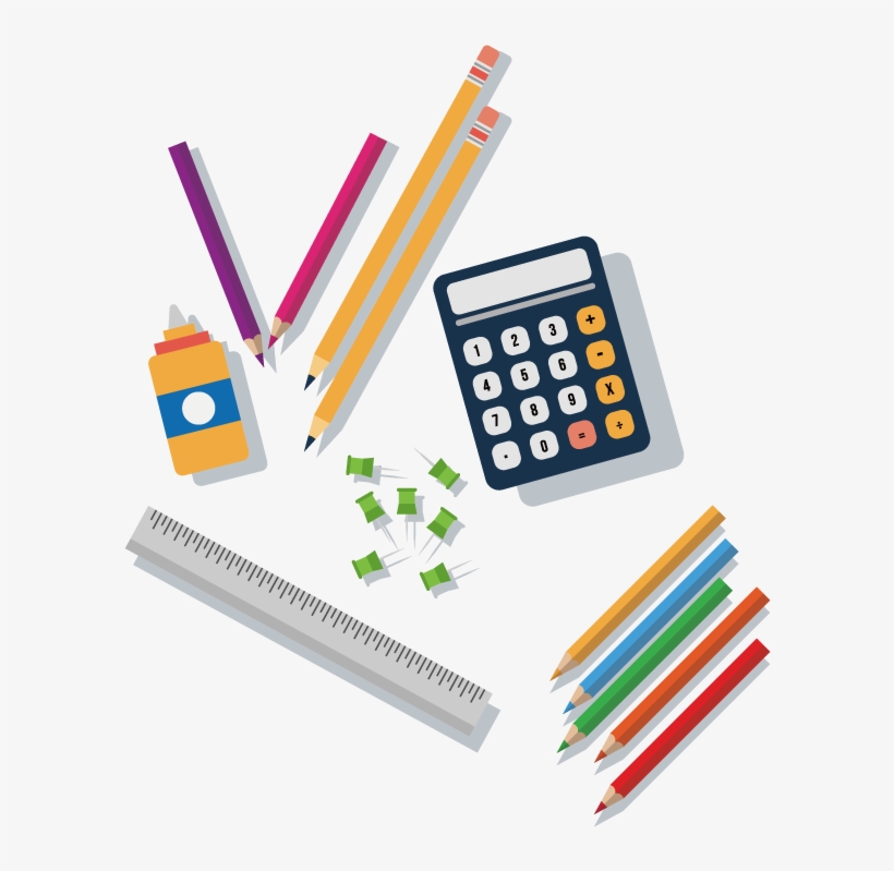 School Supplies Png - School Equipment Vectors Png, transparent png