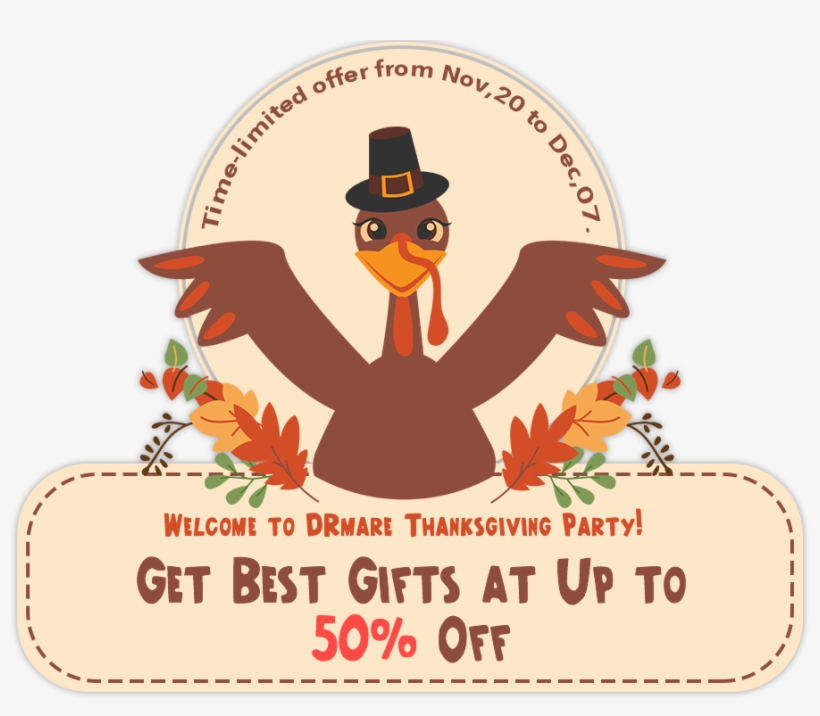Welcome To Drmare Thanksgiving Party - Cartoon, transparent png