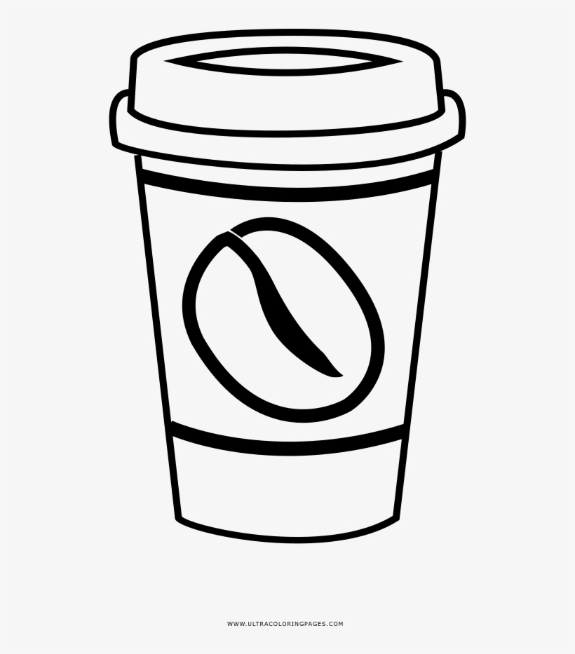 Coffe Cup Coloring Page, transparent png
