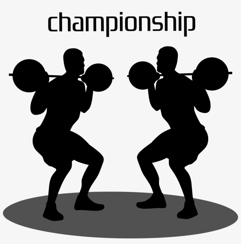 Championship Champions Silhouette - Barbell, transparent png