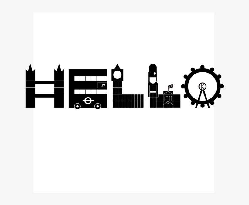 Hello London For Instagram Vectober 2018 Typography - Illustration, transparent png