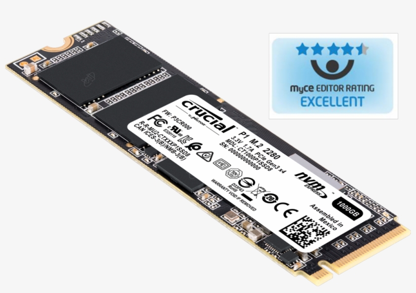 Image For Crucial P1 500gb 3d Nand Nvme Pcie M - Crucial Ssd, transparent png