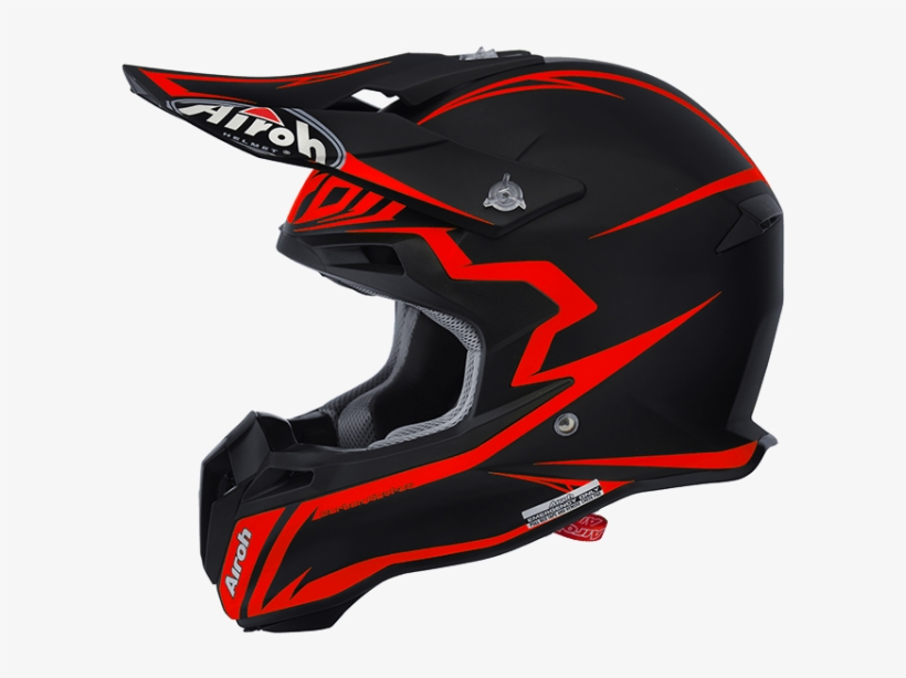 Airoh Terminator 2.1 Red Matte, transparent png