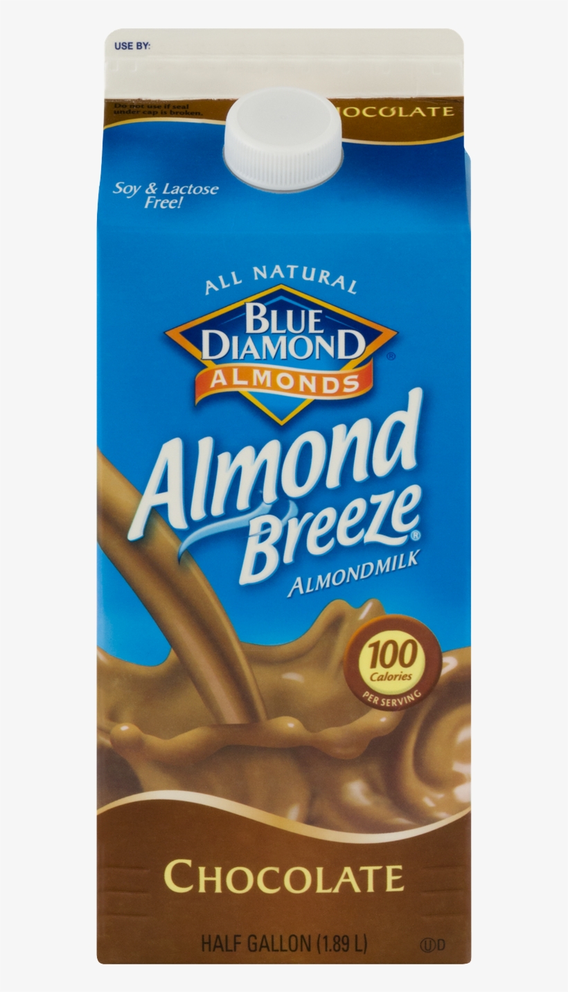 Blue Diamond Almonds Chocolate Almond Milk, Half Gallon - Blue Diamond Almond Milk, transparent png
