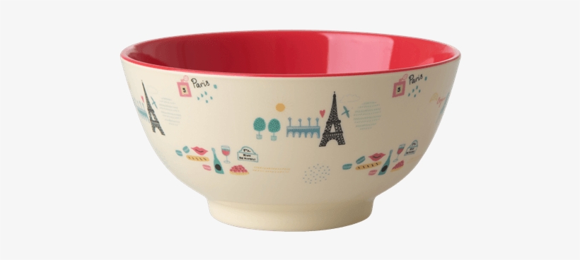 Rice,two-tone Bowl With Paris Print,coucou,kitchenware - Bowl, transparent png