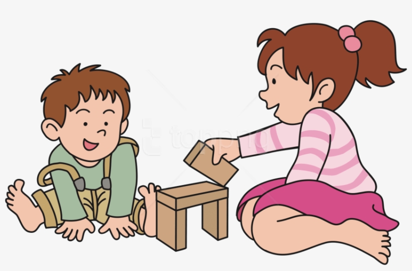 Free Png Children Png Clipart Png Image With Transparent - Baby Playing Clipart Png, transparent png