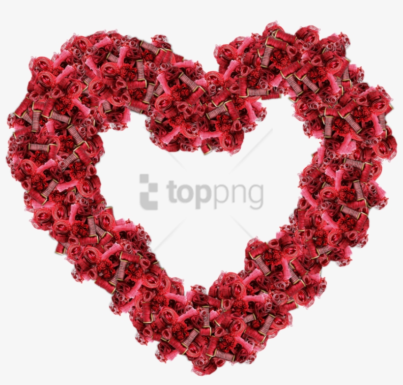Free Png Download Heart Ribbon And Thread Red Png Images, transparent png