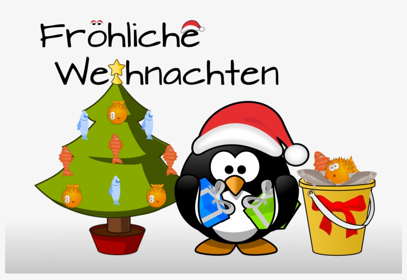 This Free Icons Png Design Of Penguin Xmas Card - Weihnachtskarte Clipart, transparent png