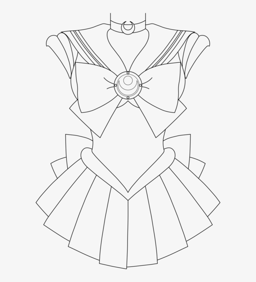 Coloriage Sailor Moon - Sailor Moon Dresses Drawing, transparent png