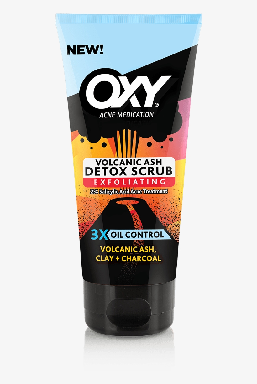 Volcanic Ash Detox Scrub - Oxy 10 Acne Cleanser, transparent png