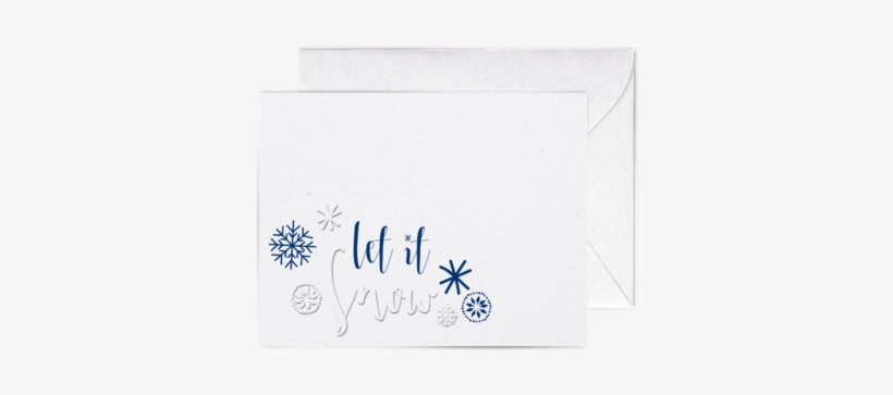 Let It Snow A2 Letterpress Cards - Envelope, transparent png