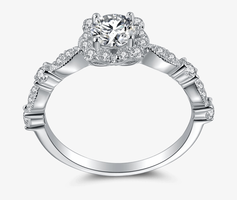 Dazzling Flower Ring - Engagement Ring, transparent png