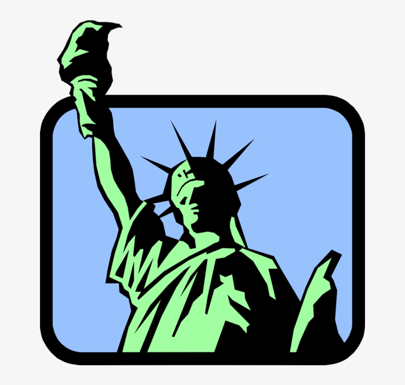 Vector Illustration Of Statue Of Liberty Colossal Neoclassical - Us History, transparent png