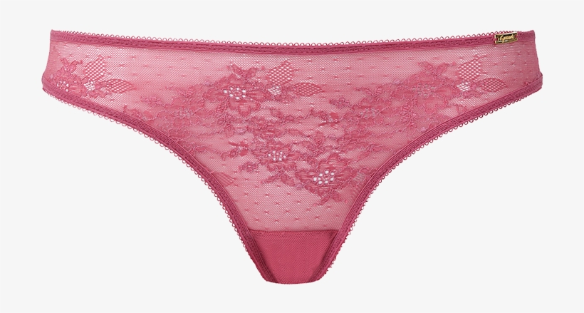 Glossies Lace Brief Whisper Pink Product Front - Thong, transparent png