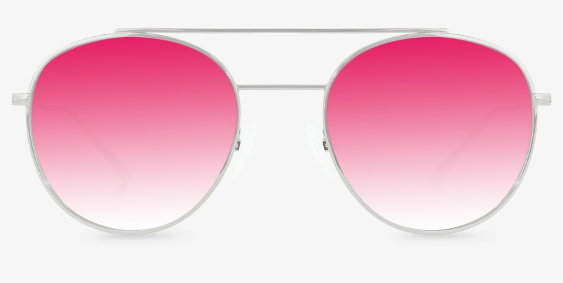 S Pink Aviator Sunglasses - Circle, transparent png