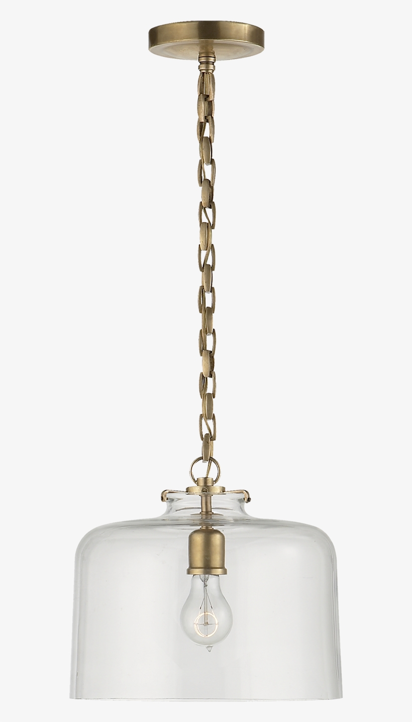 Katie Dome Pendant In Hand-rubbed Antique Brass With - Visual Comfort & Co. Thomas Obrien Katie 1 Light, transparent png