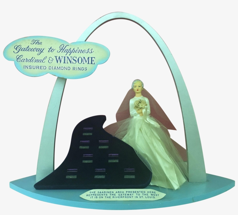 Rare Vintage St Louis Arch Diamond Engagement Ring - Illustration, transparent png