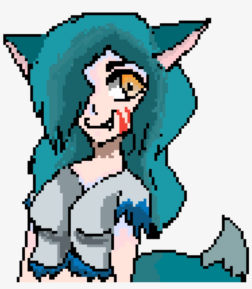 Neko Girl Wolf Thing - Pixel Art, transparent png