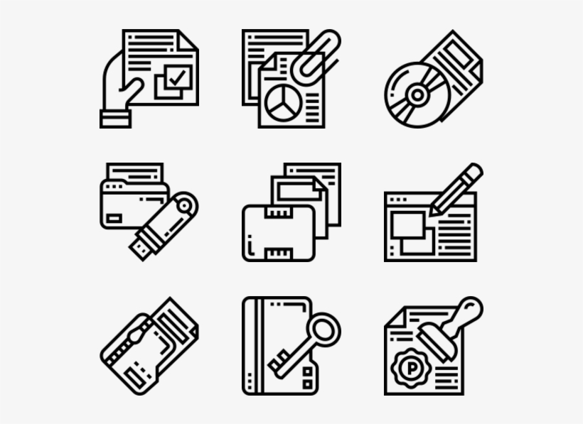 Files And Documents - Logistic Icons, transparent png