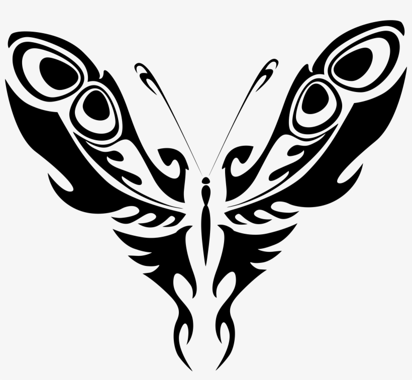 Butterfly Clip White Feather - Black Butterfly Clipart Png, transparent png