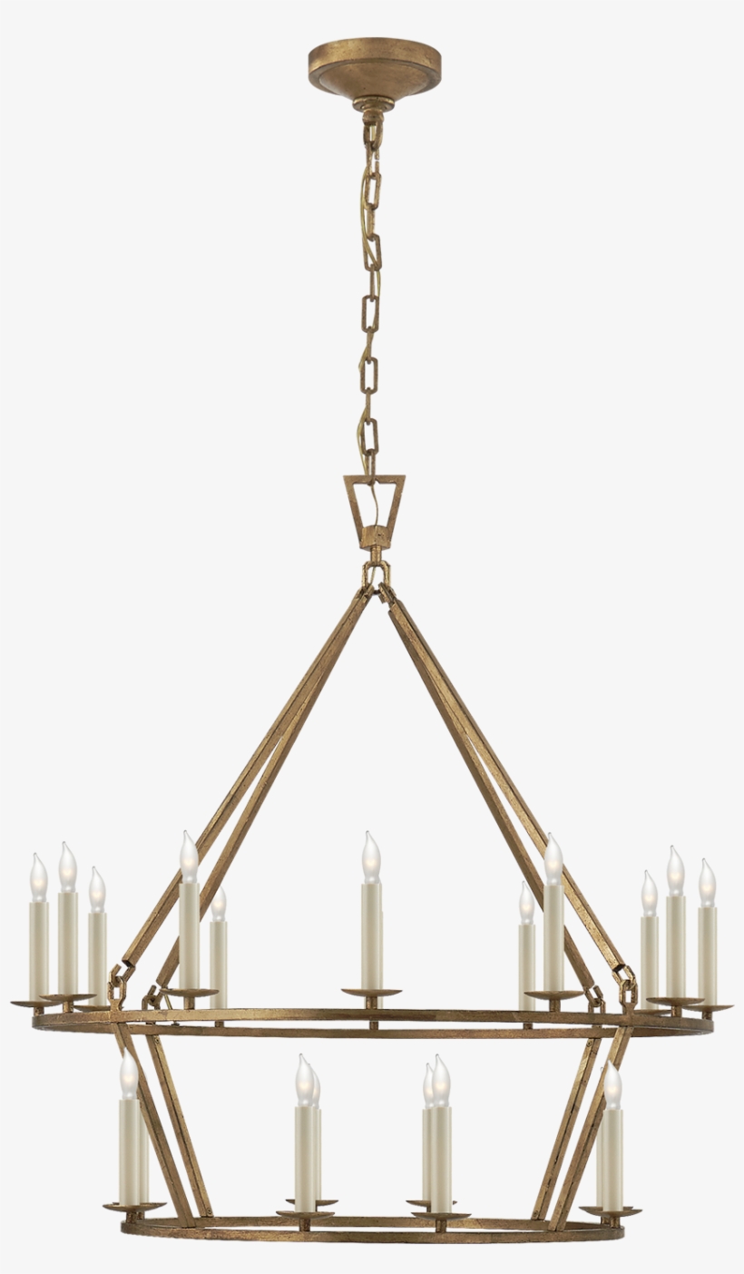 Darlana Medium Two-tier Chandelier In Gilded Iron - E. F. Chapman Darlana Chandelier, transparent png