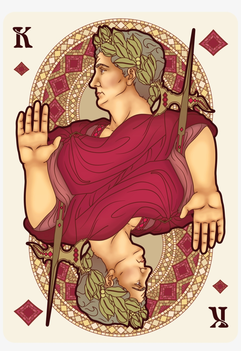 Nouveau Bourgogne Playing Cards King Of Diamonds - Illustration, transparent png