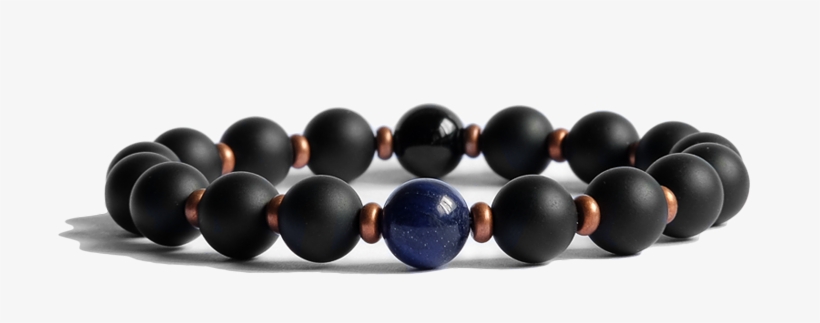 Frosted Onyx & Lapis Lazuli With Copper Spacers - Bead, transparent png