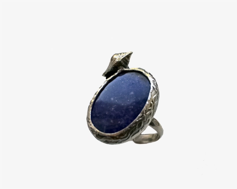Lapis Lazuli- Handmade Sterling Silver Ring - Engagement Ring, transparent png