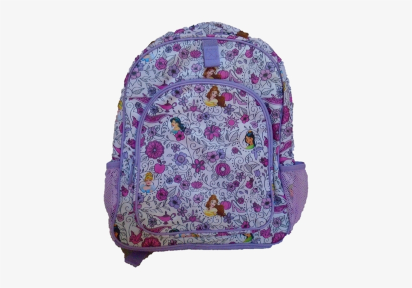Disney Princess White Purple Backpack Belle Jasmine - Diaper Bag, transparent png