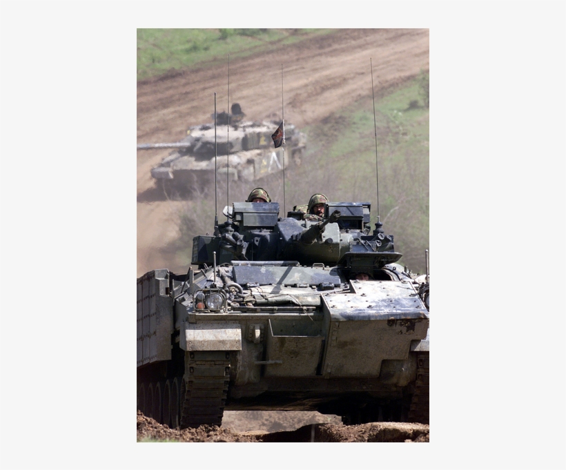 British Army Warrior And Challenger Tanks On Exercise - Armored Car, transparent png