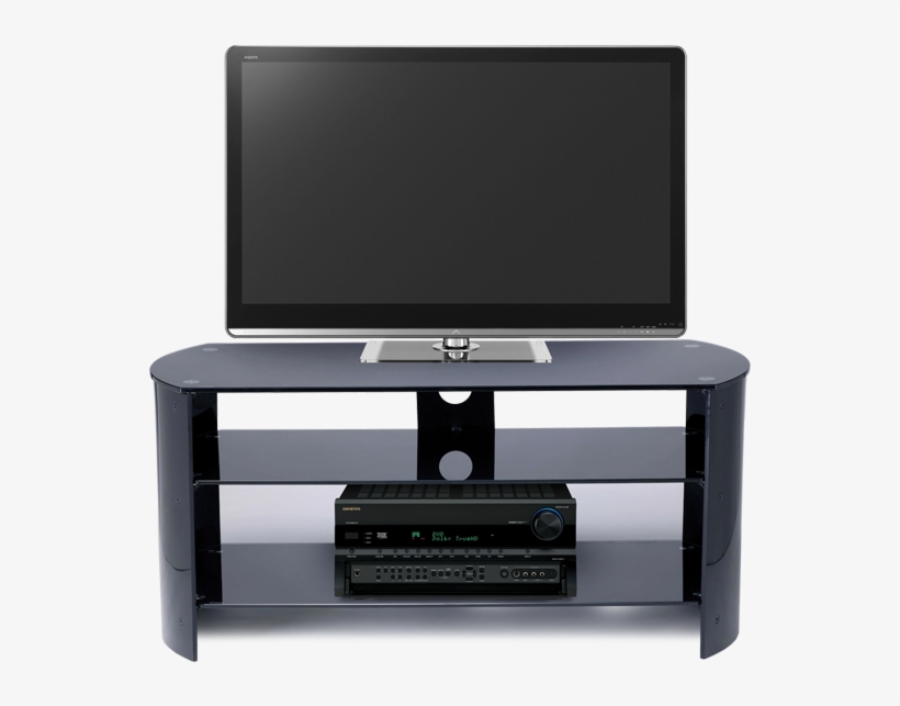 Stil Stand High Gloss Black Curved Designer Tv Stand - Entertainment Center, transparent png
