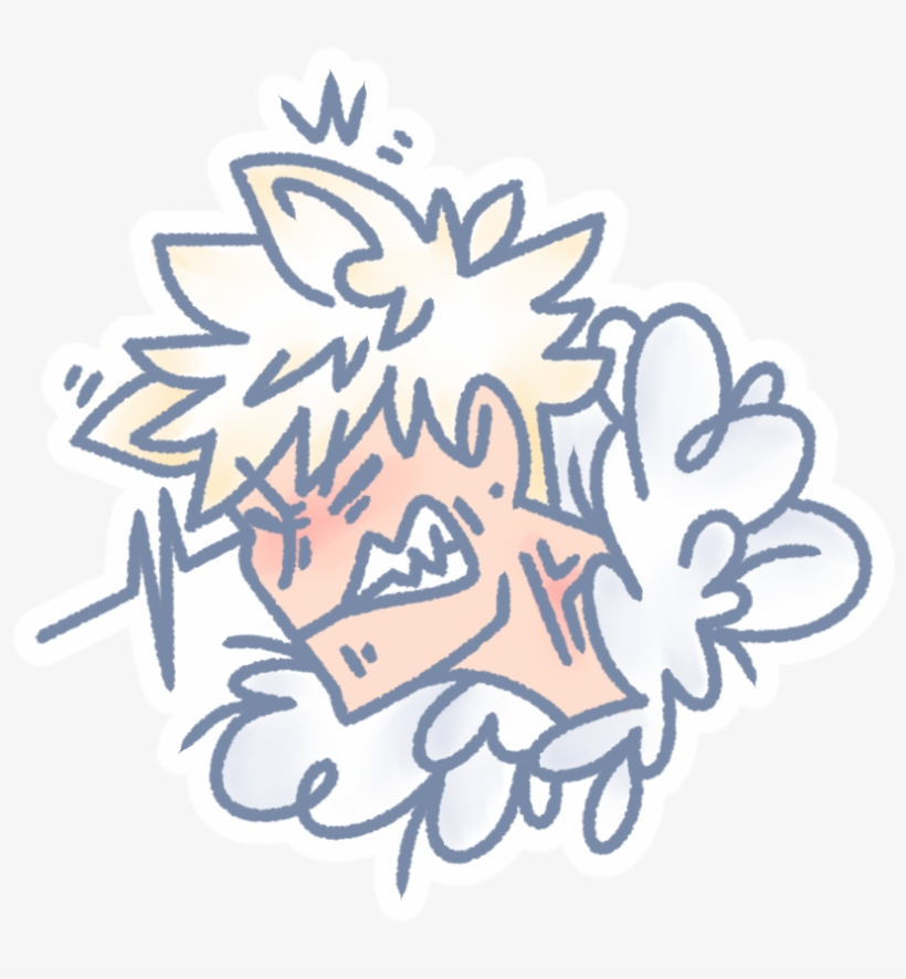 Fluffy Bakugou Sticker - Illustration, transparent png