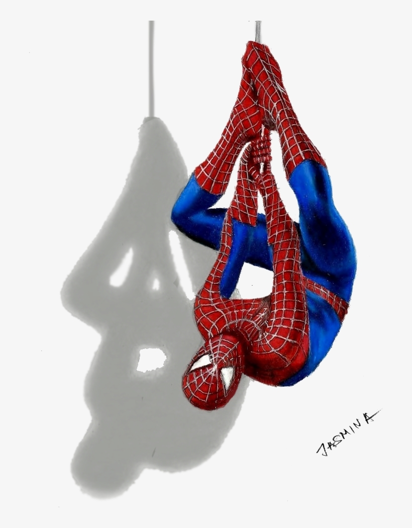 Drawn Spiderman Pencil Color - Spider Man 3d Clipart, transparent png