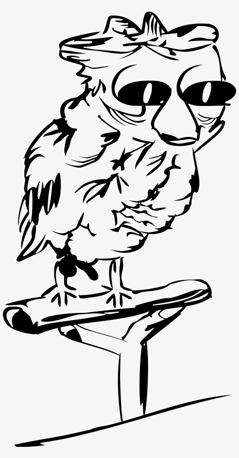 This Free Icons Png Design Of Owl B/w - Owl, transparent png