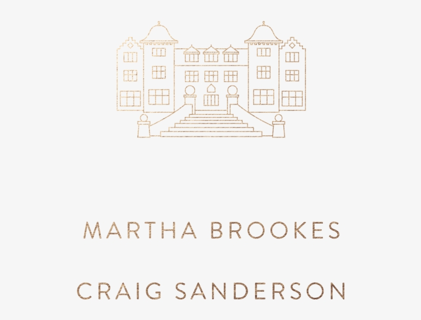 Foil Wedding Invitations Modern Venue Illustration - Line Art, transparent png
