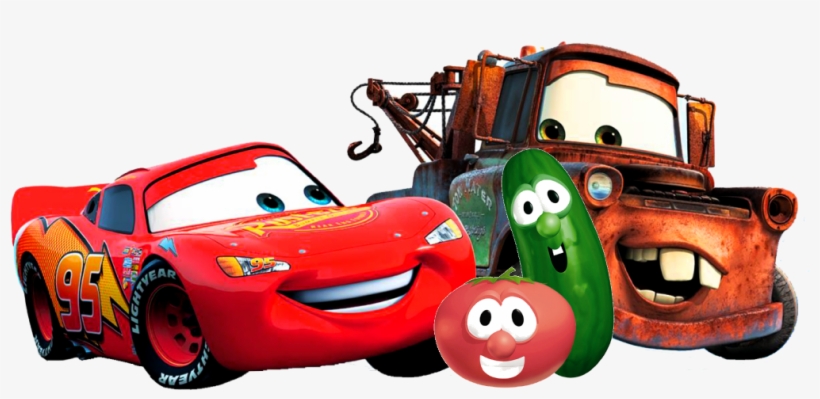 Lightning Mcqueen, Bob The Tomato, Larry The Cucumber - Disneyland Park, Walt Disney Studios Park, transparent png