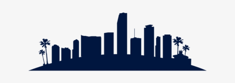 Original - Miami Skyline Vector, transparent png