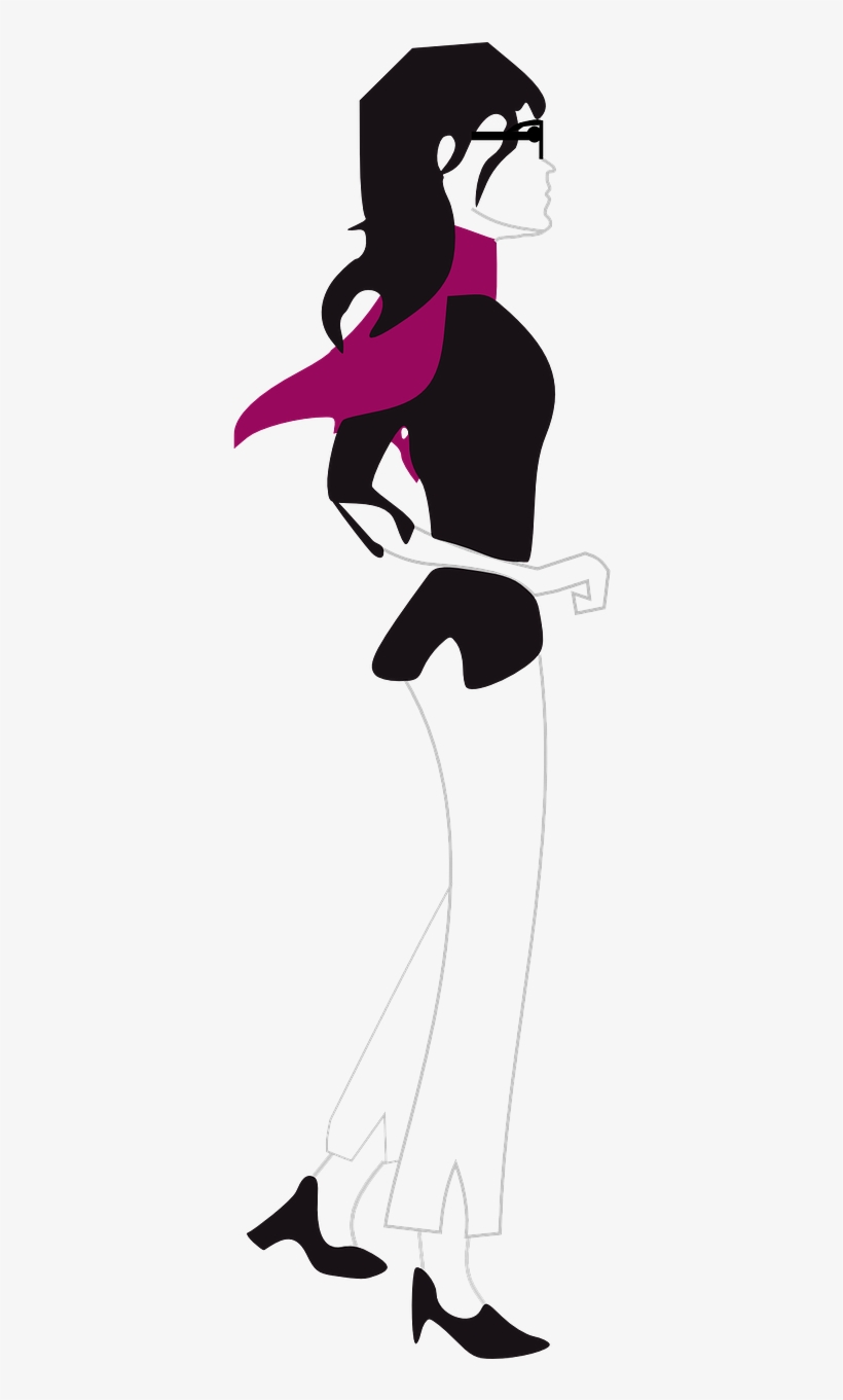 Girl Woman Walking - Illustration, transparent png
