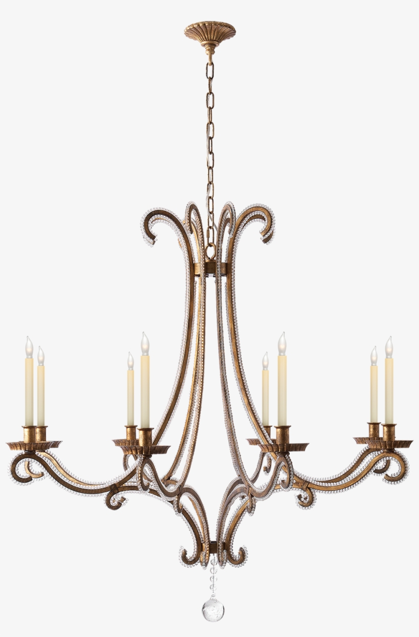 Burnished Silver Leaf With Crystal Large Chandeliers, - E.f. Chapman Oslo Chandelier, transparent png