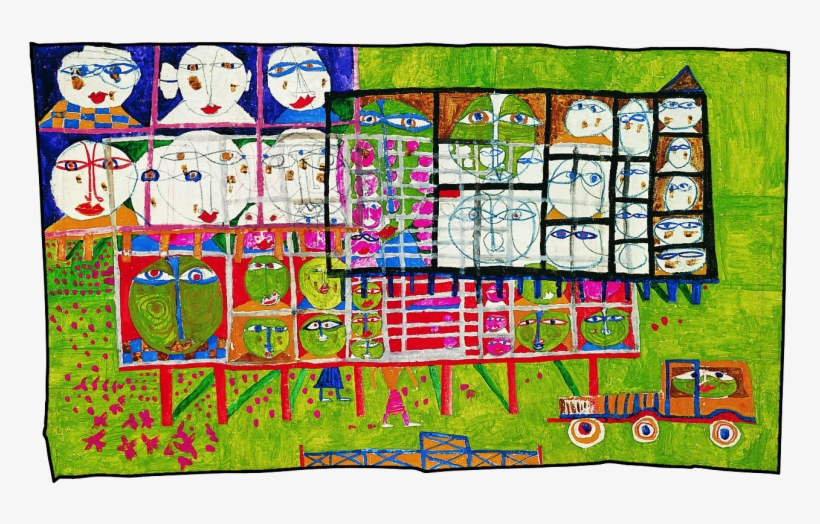 Watercolour And Luminous Paint On Cardboard With Irregular - Child Art, transparent png