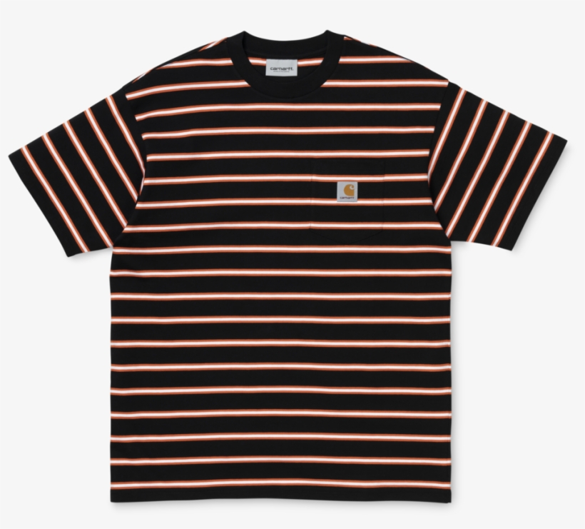 Carhartt S/s Houston Pocket T-shirt - Carhartt Houston Pocket T Shirt Houston Stripe Black, transparent png