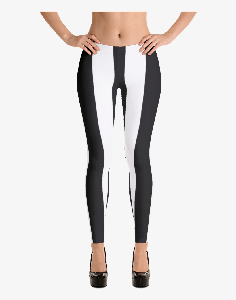 Black Stripe Leggings - Leggings, transparent png