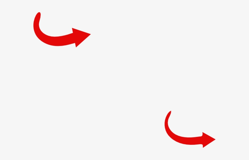 Red Arrow Curve Clip Art - Curved Red Arrow Powerpoint, transparent png